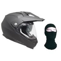 CASQUE MOTO SCOOTER CGM Casque Cross 606A Forefront + cagoule - Noir m CASQUE MOTO SCOOTER CGM Casque Cross 606A Forefront + cagoule - Noir m