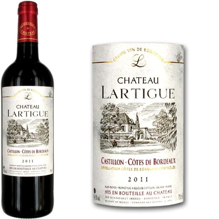 2011   Achat / Vente VIN ROUGE Château Lartigue 2011