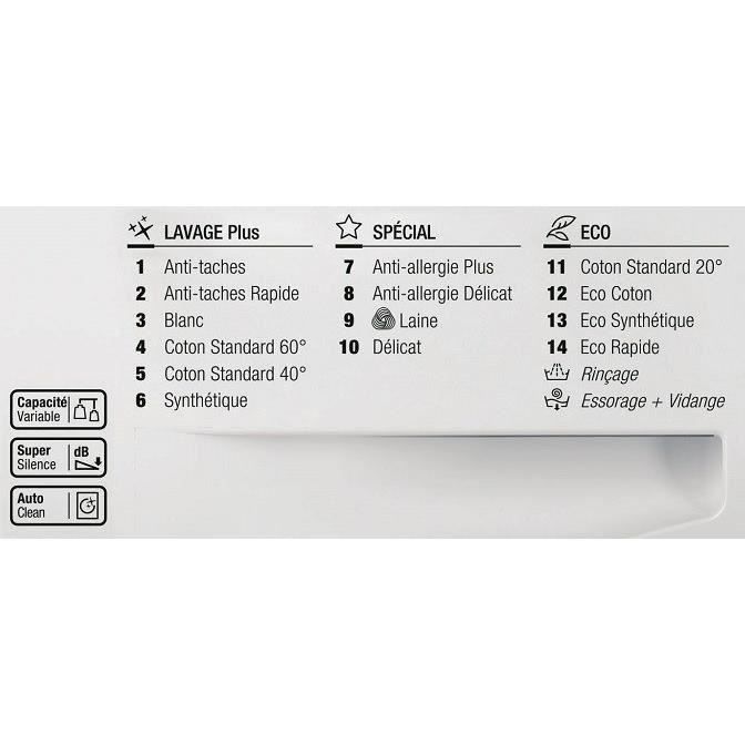  EFMF 743 FR - Lave linge frontal - 7 kg - 14001