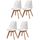 BJORN Lot de 4 chaises de salle à manger en bois h