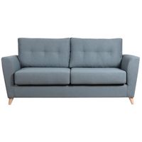 CANAPÉ - SOFA - DIVAN ESMERALDA Canapé droit fixe 3 places - Tissu bleu CANAPÉ - SOFA - DIVAN ESMERALDA Canapé droit fixe 3 places - Tissu bleu