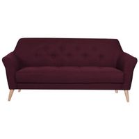 CANAPÉ - SOFA - DIVAN SONATA Canapé droit fixe 3 places - Tissu bordeaux CANAPÉ - SOFA - DIVAN SONATA Canapé droit fixe 3 places - Tissu bordeaux