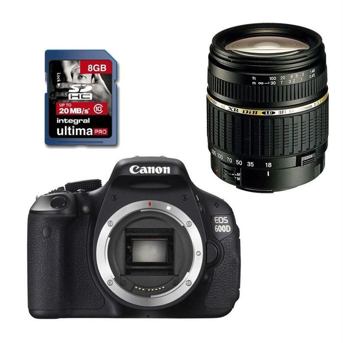 200 + SD 8Go   Achat / Vente REFLEX CANON EOS 600D+18 200+SD8go