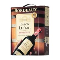 VIN ROUGE Bordeaux AOC Baron de Lestac Rouge Bib® 3L VIN ROUGE Bordeaux AOC Baron de Lestac Rouge Bib® 3L