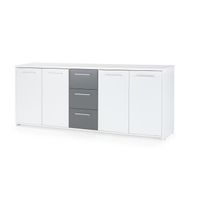 BUFFET - BAHUT FINLANDEK Buffet bas PILVI contemporain blanc et g BUFFET - BAHUT FINLANDEK Buffet bas PILVI contemporain blanc et g
