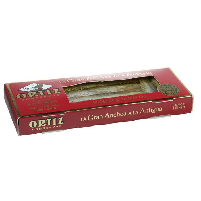 Grand Anchois à lancienne Huile dOlive Extra Vierge   Marque ORTIZ