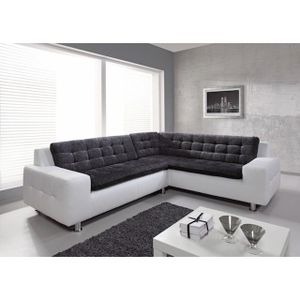 Canape Gris Et Blanc Fixe Achat Vente Pas Cher