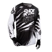 BLOUSON - VESTE SHOT Kid Maillot Cross Capture Noir Blanc BLOUSON - VESTE SHOT Kid Maillot Cross Capture Noir Blanc