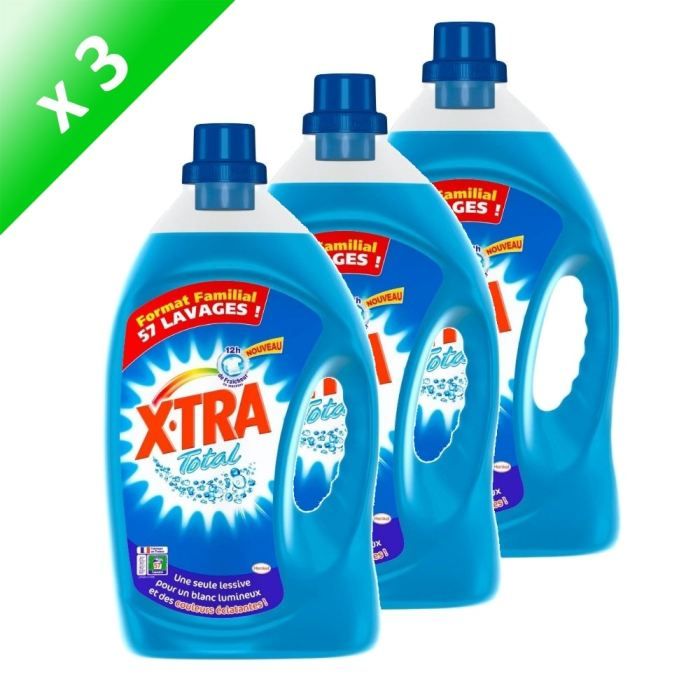 XTRA Total 4L x3   Achat / Vente LESSIVE XTRA TOTAL 4L X3  