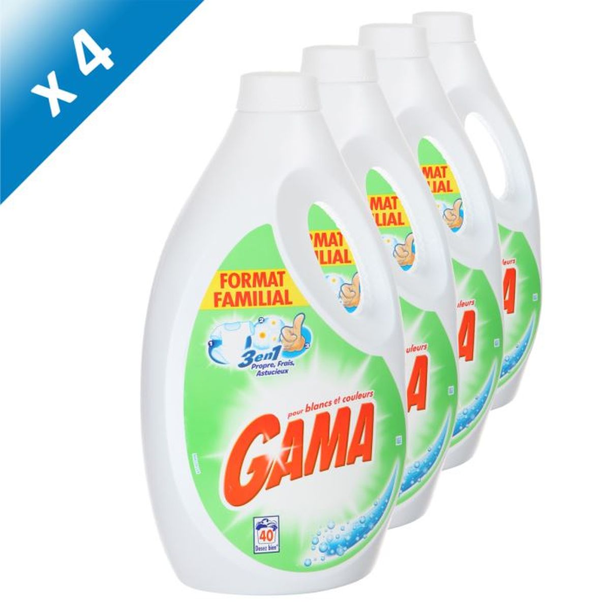 GAMA Lessive Liquide x40 doses 2.6L (x4) - Achat / Vente lessive PCB4 ...