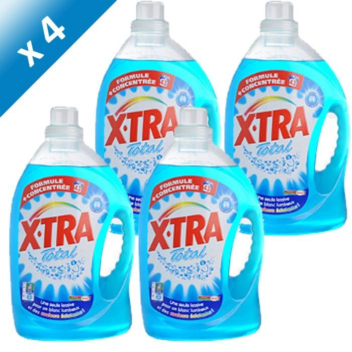 XTRA Total 3.01L 43 Lavages x4   Achat / Vente LESSIVE XTRA TOTAL 3