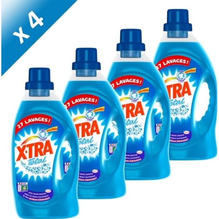 XTRA Total 1.890L 27 Lavages x4   Achat / Vente LESSIVE XTRA TOTAL 1