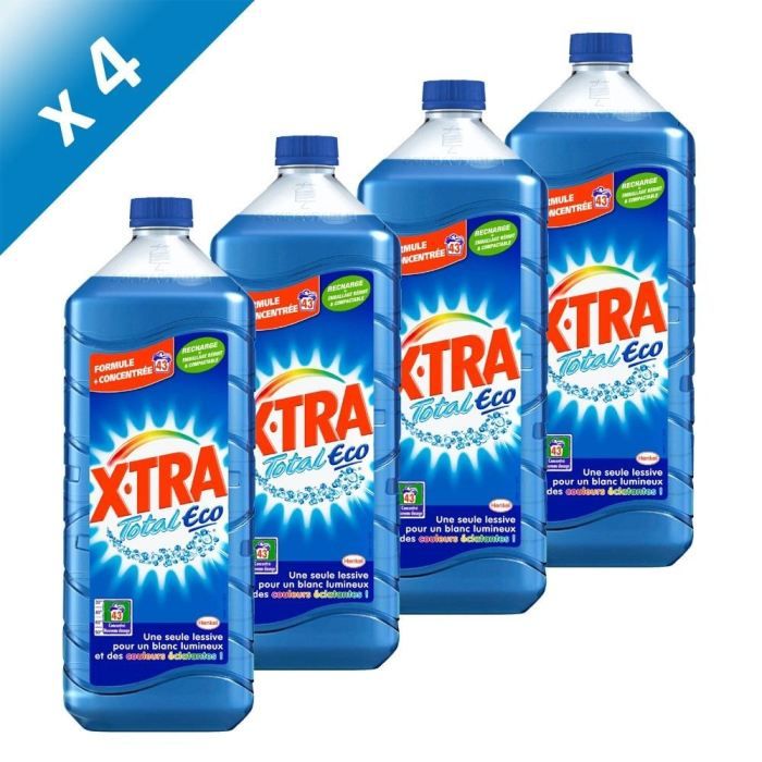 XTRA Total €co 3L x4   Achat / Vente LESSIVE XTRA TOTAL ECO 3.01L X4