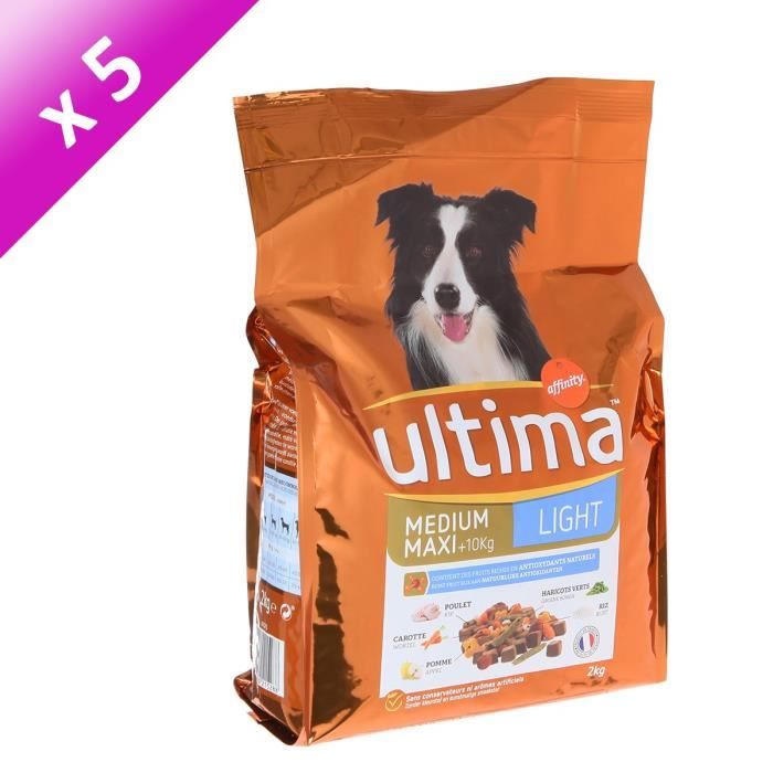 ULTIMA Croquettes chien Repas Équilibre Light 2kg (x5) Achat / Vente