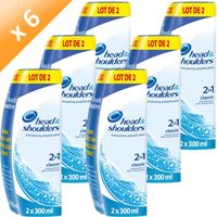 SHAMPOING HEAD&SHOULDERS Shampoing Classic 2x300ml (x6) SHAMPOING HEAD&SHOULDERS Shampoing Classic 2x300ml (x6)