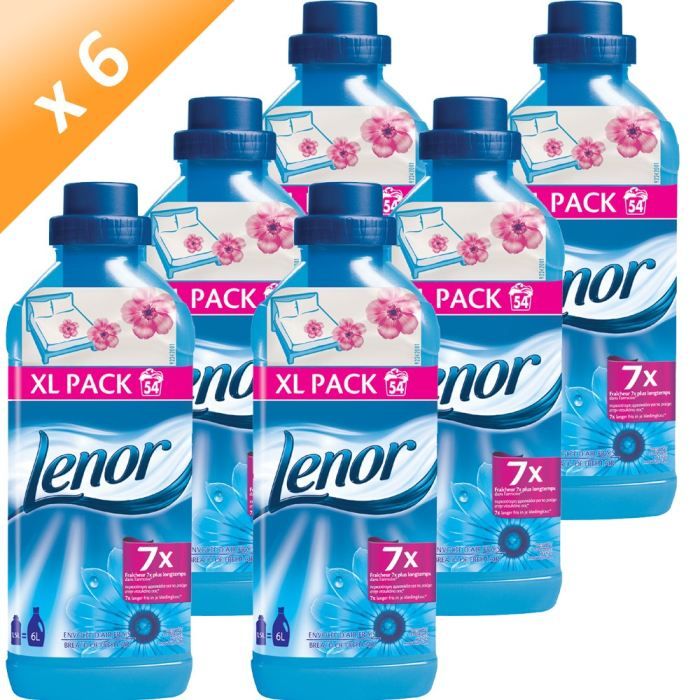 LENOR Adoucissant Envolée air frais 1.5L x6   Achat / Vente LESSIVE