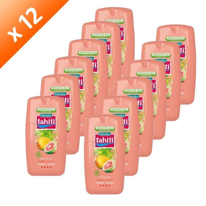 Lot de 12   TAHITI Douche Mangue Goyave   12 x 250 ml   Parfum, plus