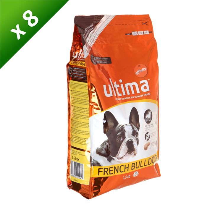 ULTIMA Croquettes chien French Bull Dog 1,5Kg (x8) Achat / Vente croquettes PCB8 ULT French