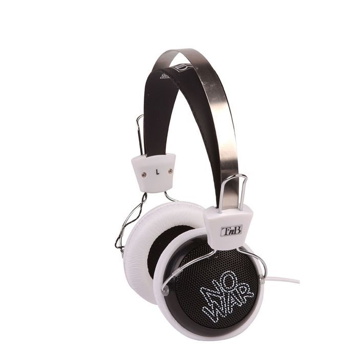 nB PEACE Blanc / Noir   Achat / Vente CASQUE  ECOUTEUR TnB PEACE