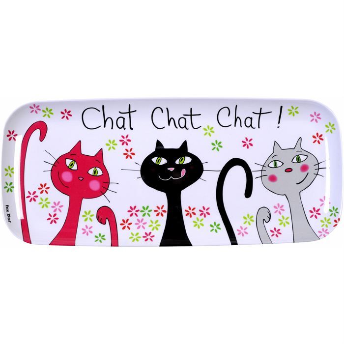 Plat Long Mélamine 37x17cm CHAT CHAT CHAT   Achat / Vente PLAT DE