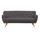 SCANDI Canapé droit fixe 3 places - Tissu gris ant