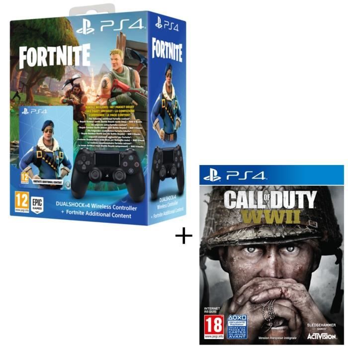 jeu ps4 pack ps4 jeu call of duty world war ii manette - fortnite ps4 manette