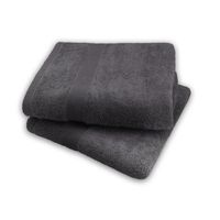 PARURE DE BAIN CASATXU Set 2 serviettes 50x100cm GREY FLANELLE PARURE DE BAIN CASATXU Set 2 serviettes 50x100cm GREY FLANELLE