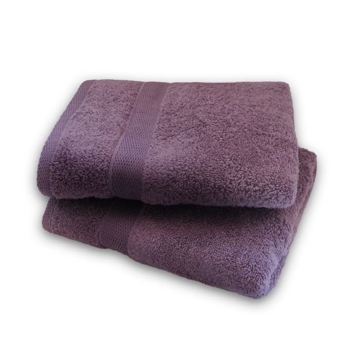 CASATXU Set 2 serviettes 50x100 MISTY MAUVE   Achat / Vente PARURE DE