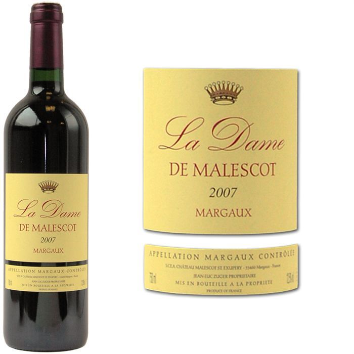 2007   Achat / Vente VIN ROUGE La Dame de Malescot 2007  