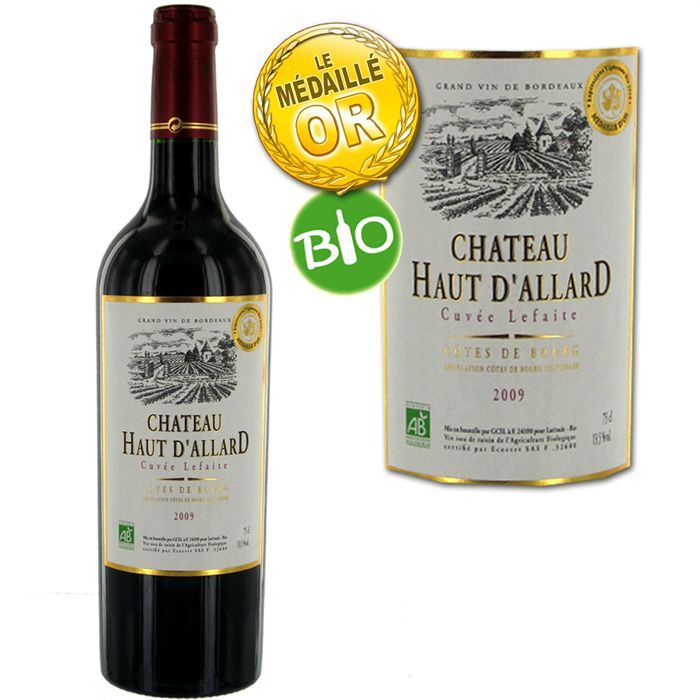 Haut D’allard 2009   Achat / Vente VIN ROUGE Haut D’allard 2009