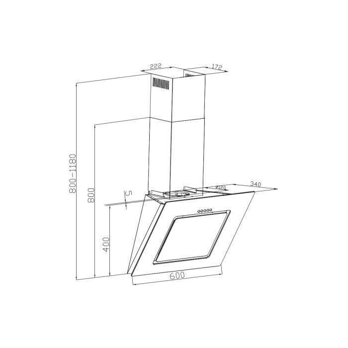  CEHDI6450VW hotte murale inclinée - Recyclage3