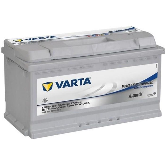 Batterie à décharge lente 12V Varta LFD90 90AH   Achat / Vente