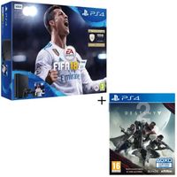 CONSOLE PS4 NOUVEAUTÉ Pack PS4 Noire 500 Go + 2 jeux PS4 : FIFA 18 + Des CONSOLE PS4 NOUVEAUTÉ Pack PS4 Noire 500 Go + 2 jeux PS4 : FIFA 18 + Des