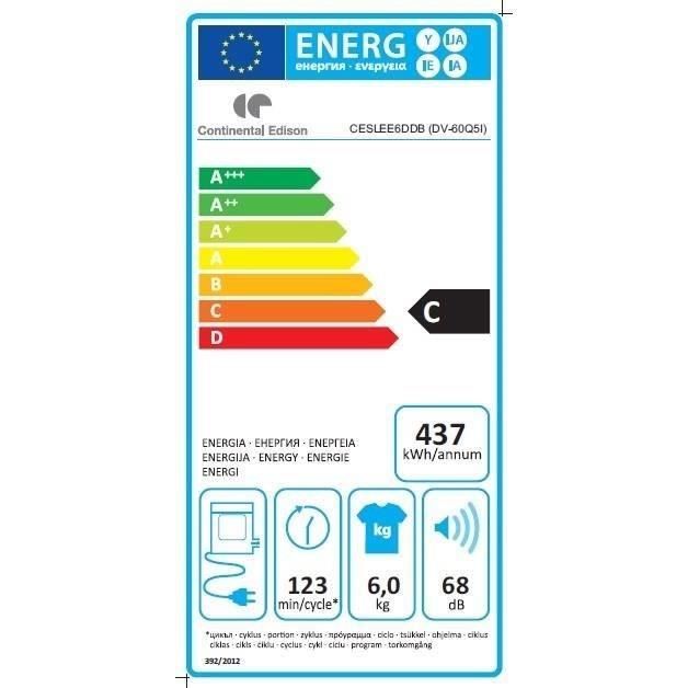  CESLEE6DDB - Sèche-linge - 6 kg - Evacuation3