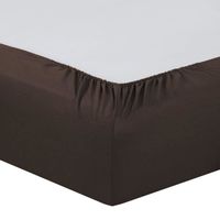 DRAP HOUSSE VISION Drap housse 140x190 + 25 cm chocolat DRAP HOUSSE VISION Drap housse 140x190 + 25 cm chocolat