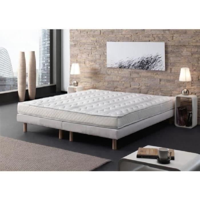 Ensemble 180x200cm couchage Mémoire 3cm MEMOSOFT   Achat / Vente