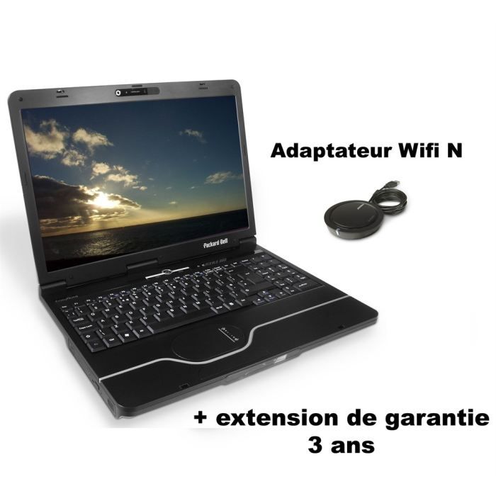 ORDINATEUR PORTABLE Packard Bell EasyNote MX51 B 037 + adaptateur USB