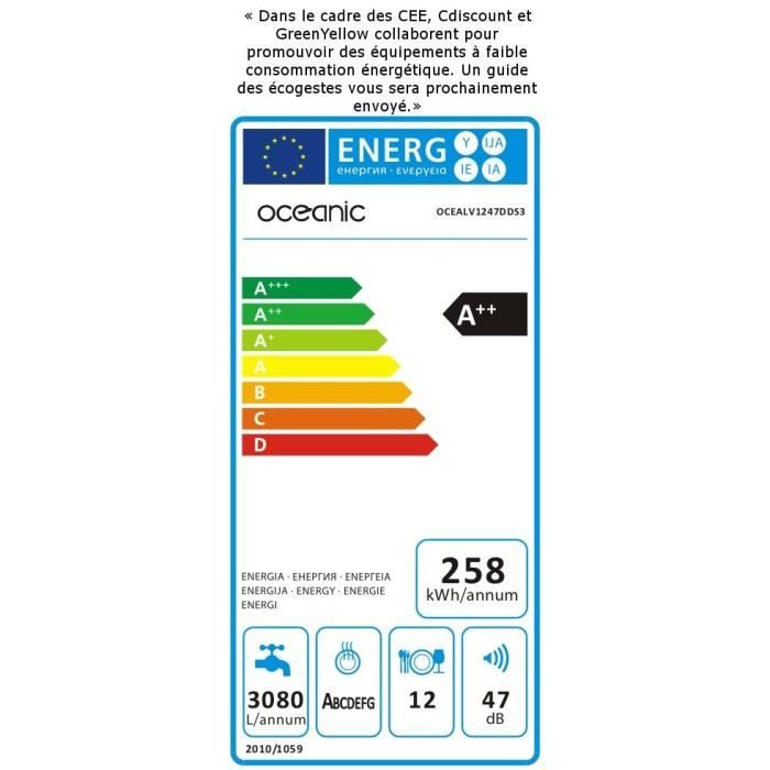  OCEALV1247DDS3 - Lave vaisselle pose libre -1