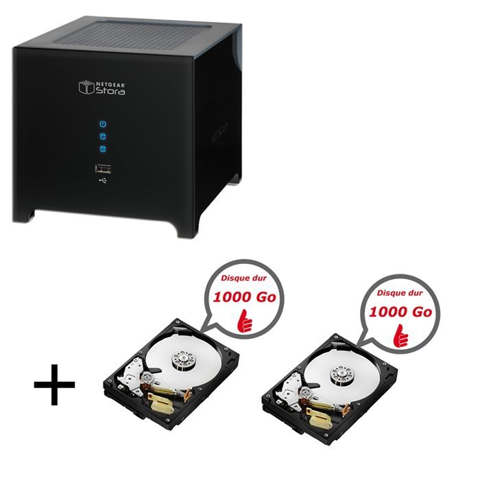 SERVEUR STOCKAGE   NAS Netgear Stora MS2000 + 2 x Hitachi 1To 7200tpm