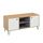 LEONTINE Meuble TV vintage décor chêne, laqué blan