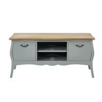 MEUBLE TV ROMANCE Meuble TV romantique gris vieilli et placa MEUBLE TV ROMANCE Meuble TV romantique gris vieilli et placa