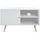 ANNETTE Meuble TV scandinave décor blanc + pieds e