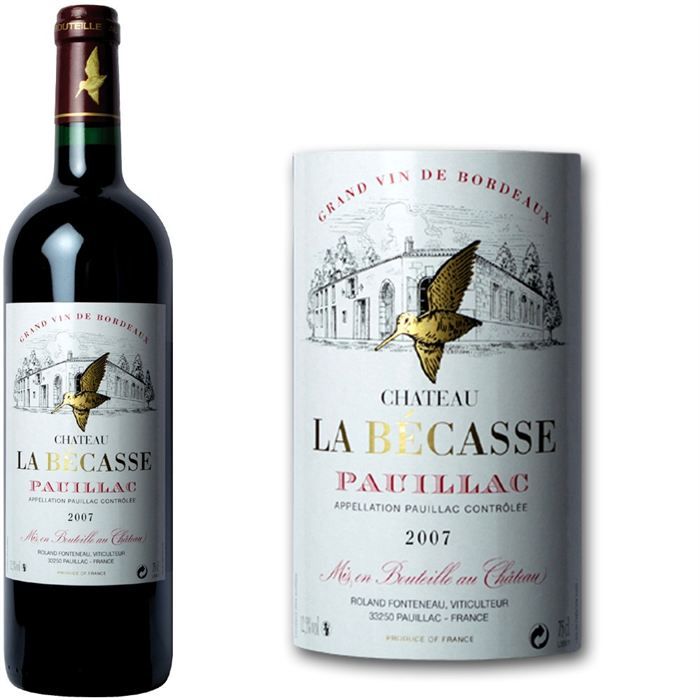 2007   Achat / Vente VIN ROUGE Château La Becasse 2007  