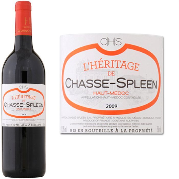 2009   Achat / Vente VIN ROUGE Héritage de Chasse Spleen 2009