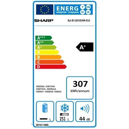  SJ-S1251E0W - Armoire congélateur - 251L3