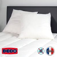 OREILLER DODO Lot de 2 oreillers DETENTE 60x60cm blanc OREILLER DODO Lot de 2 oreillers DETENTE 60x60cm blanc