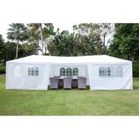 TONNELLE - BARNUM Tonnelle de jardin Marinea - 3 x 9 m - Blanc TONNELLE - BARNUM Tonnelle de jardin Marinea - 3 x 9 m - Blanc