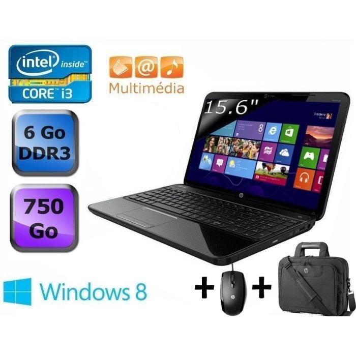 ORDINATEUR PORTABLE HP Pavilion g6 2255sf + souris HP + sacoche 16 HP