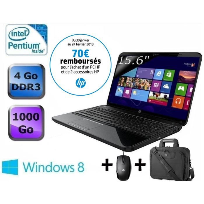 ORDINATEUR PORTABLE HP Pavilion g6 2222sf + souris HP + sacoche 16 HP