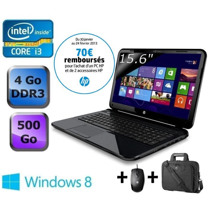 ORDINATEUR PORTABLE HP Pav Sleekbook 15 b043sf + souris + sacoche 16